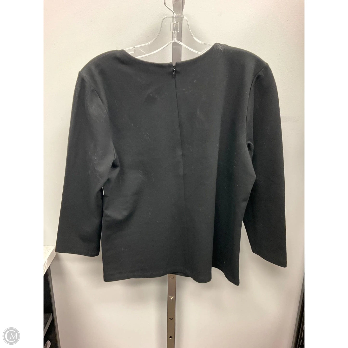 Top 3/4 Sleeve By Talbots In Black, Size: M