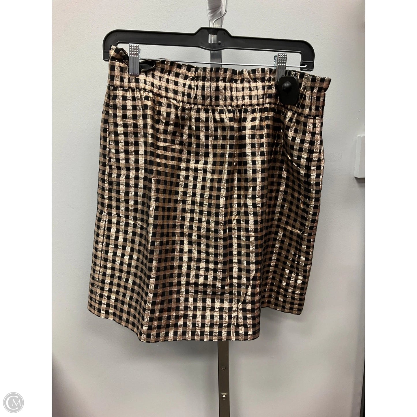 Skirt Mini & Short By J. Crew In Black & Gold, Size: M