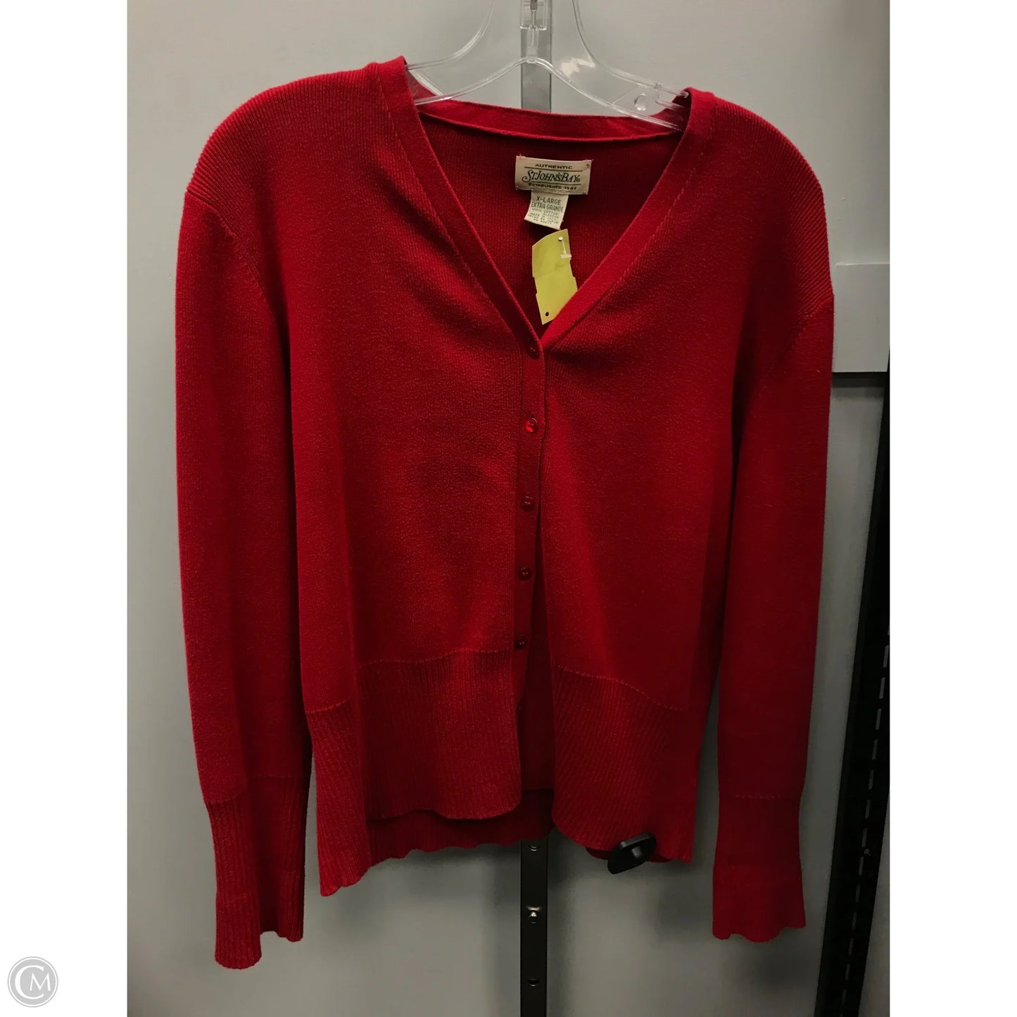 Sweater Cardigan By St Johns Bay In Red, Size: Xl