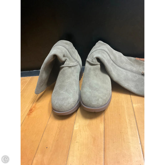 Boots Mid-calf Heels By Cmc In Taupe, Size: 6.5