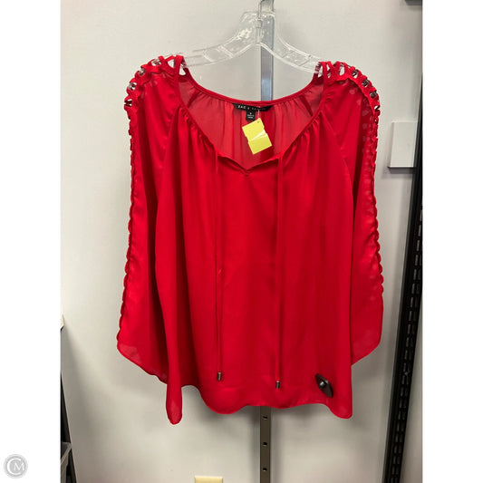 Top 3/4 Sleeve By Zac And Rachel In Red, Size: M