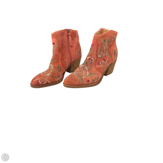 Boots Western By Sofft In Orange, Size: 8.5