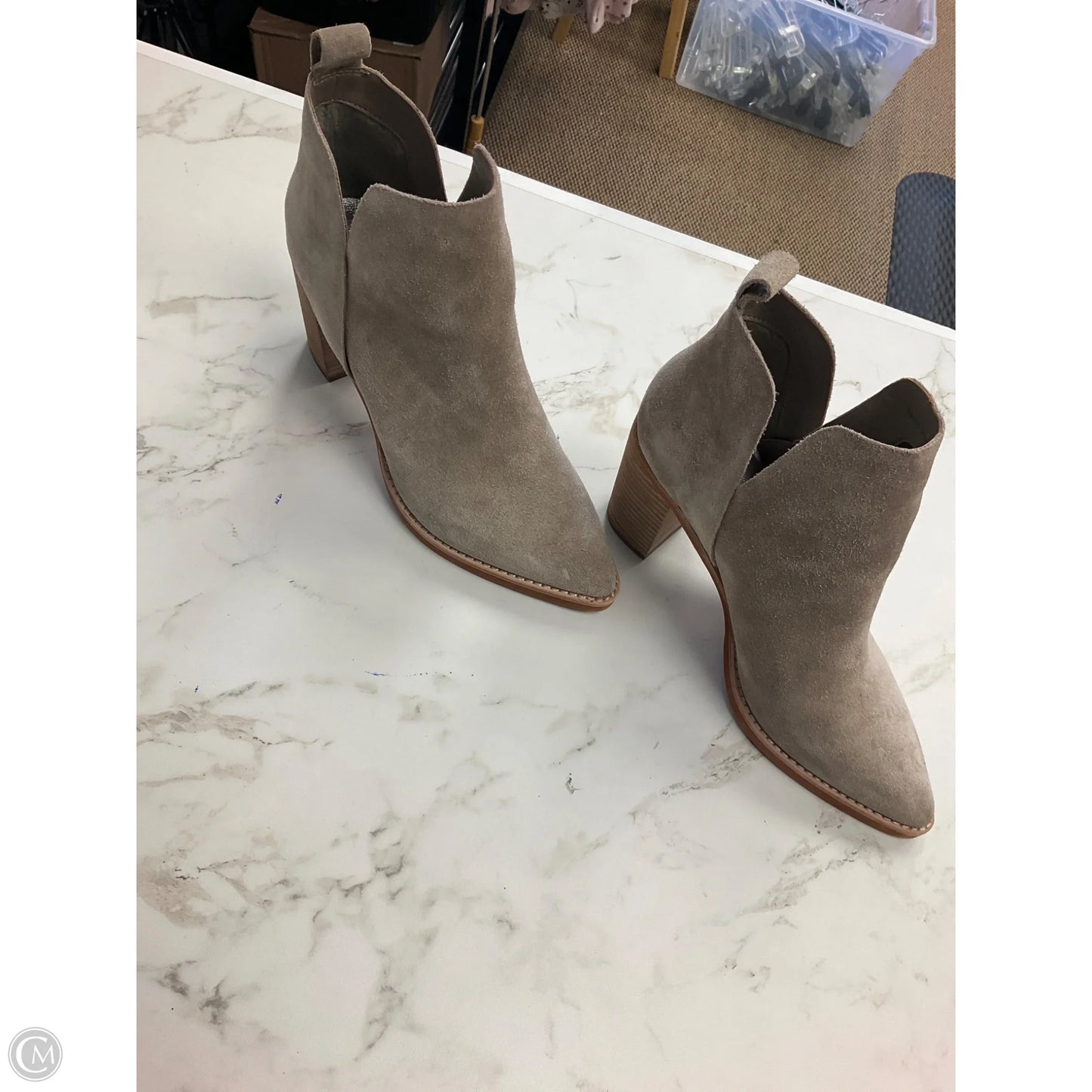 Boots Ankle Heels By Dolce Vita In Taupe, Size: 8.5