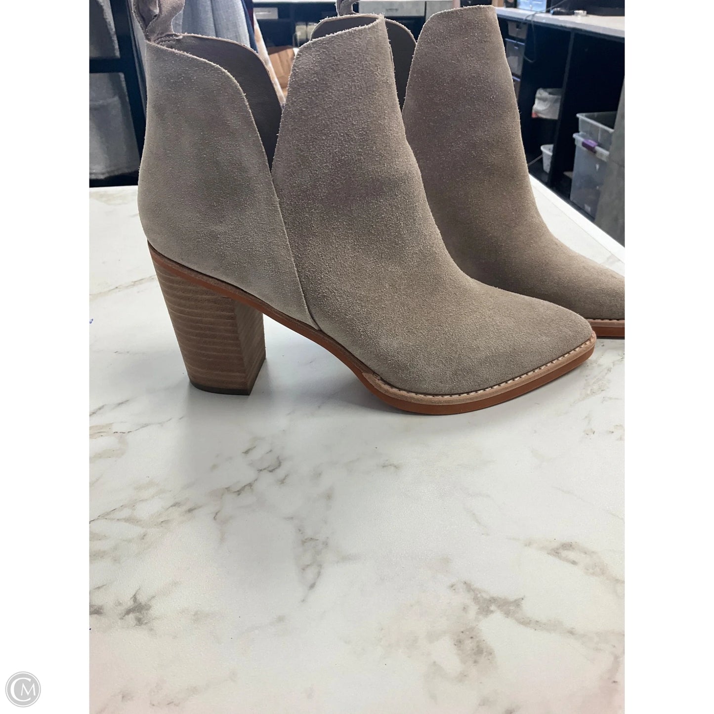 Boots Ankle Heels By Dolce Vita In Taupe, Size: 8.5