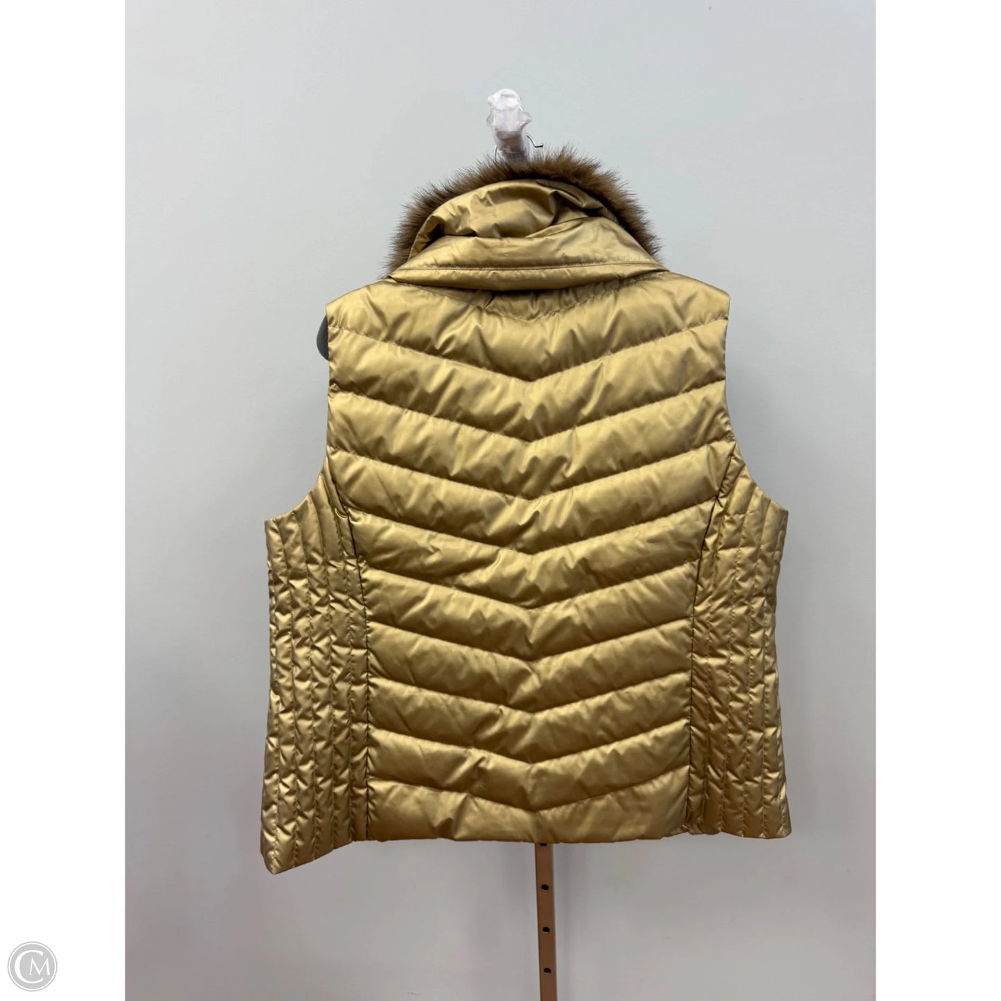 Vest Puffer & Quilted By Talbots In Gold, Size: 2x