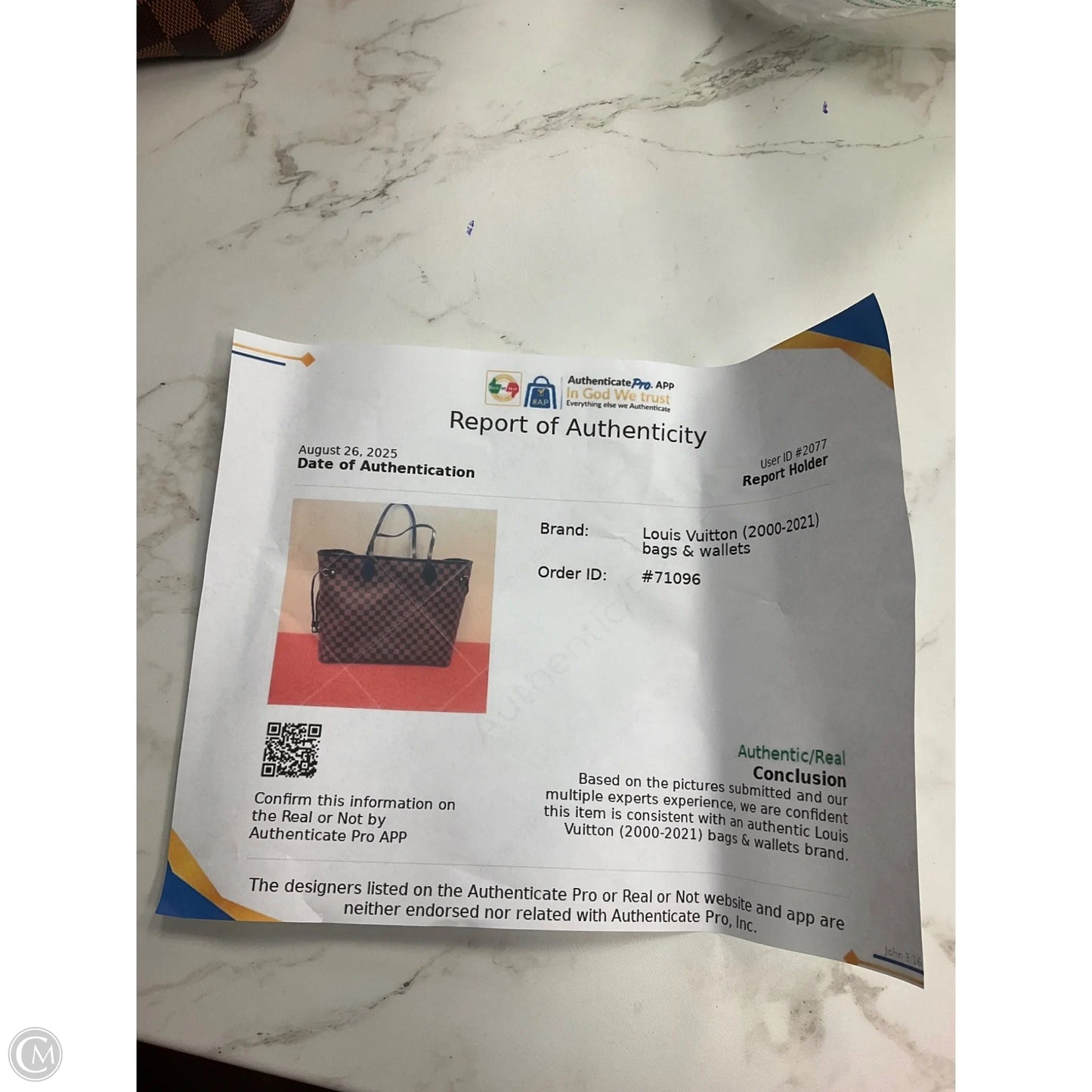 Tote Luxury Designer By Louis Vuitton, Size: Large