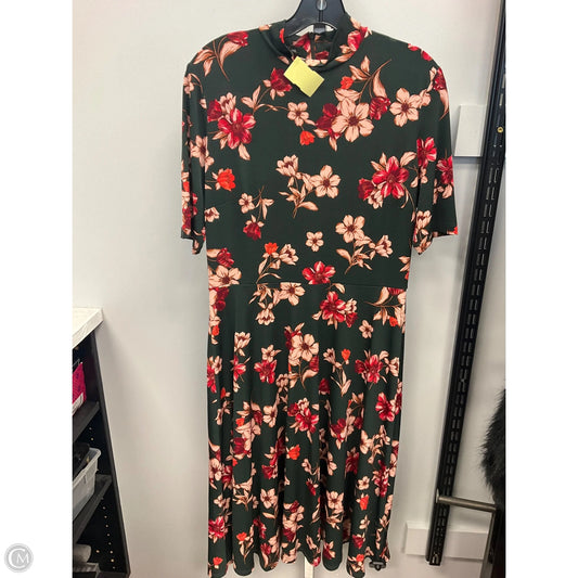 Dress Casual Midi By Donna Morgan In Floral Print, Size: 10