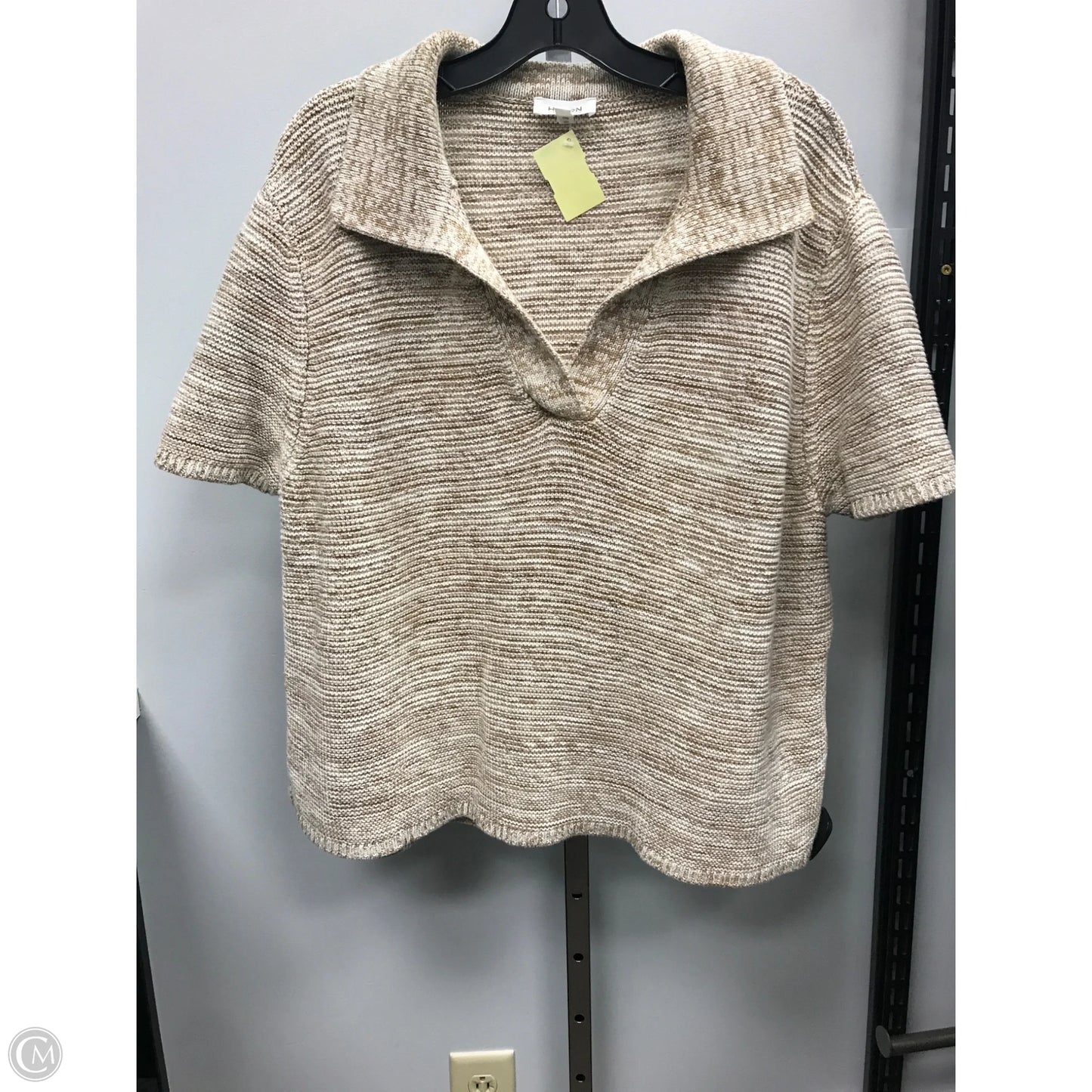 Sweater Short Sleeve By Haven In Tan, Size: Xxl