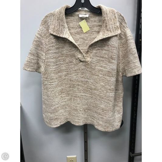 Sweater Short Sleeve By Haven In Tan, Size: Xxl
