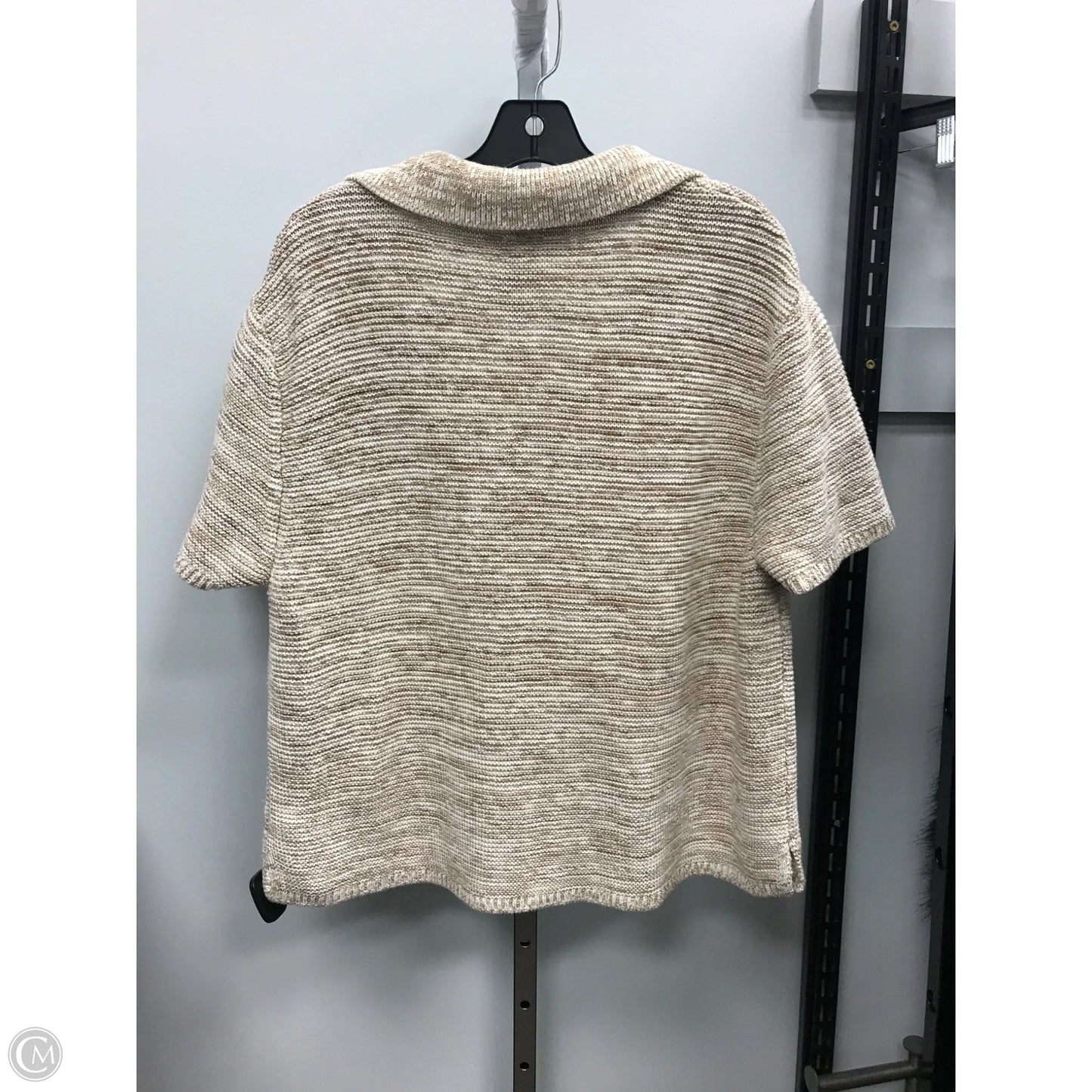 Sweater Short Sleeve By Haven In Tan, Size: Xxl