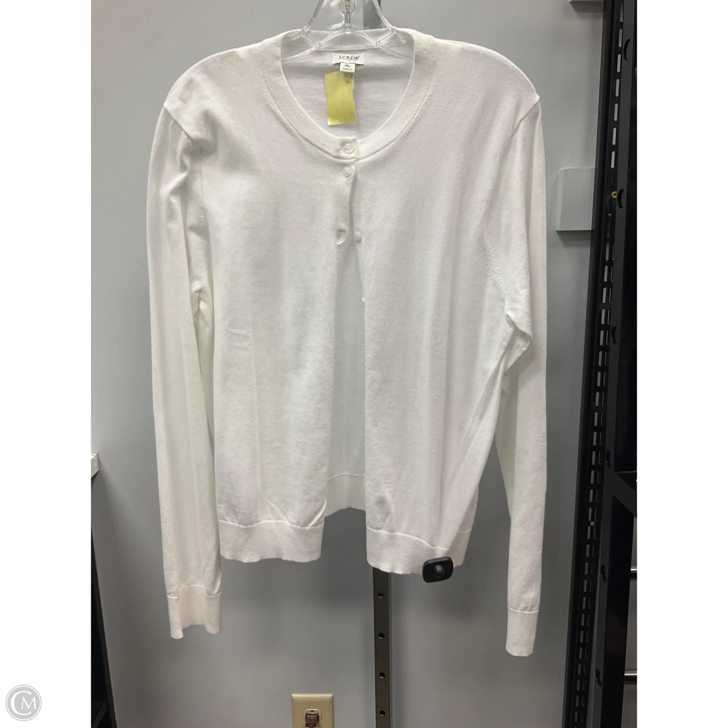 Sweater Cardigan By J. Crew In White, Size: Xl