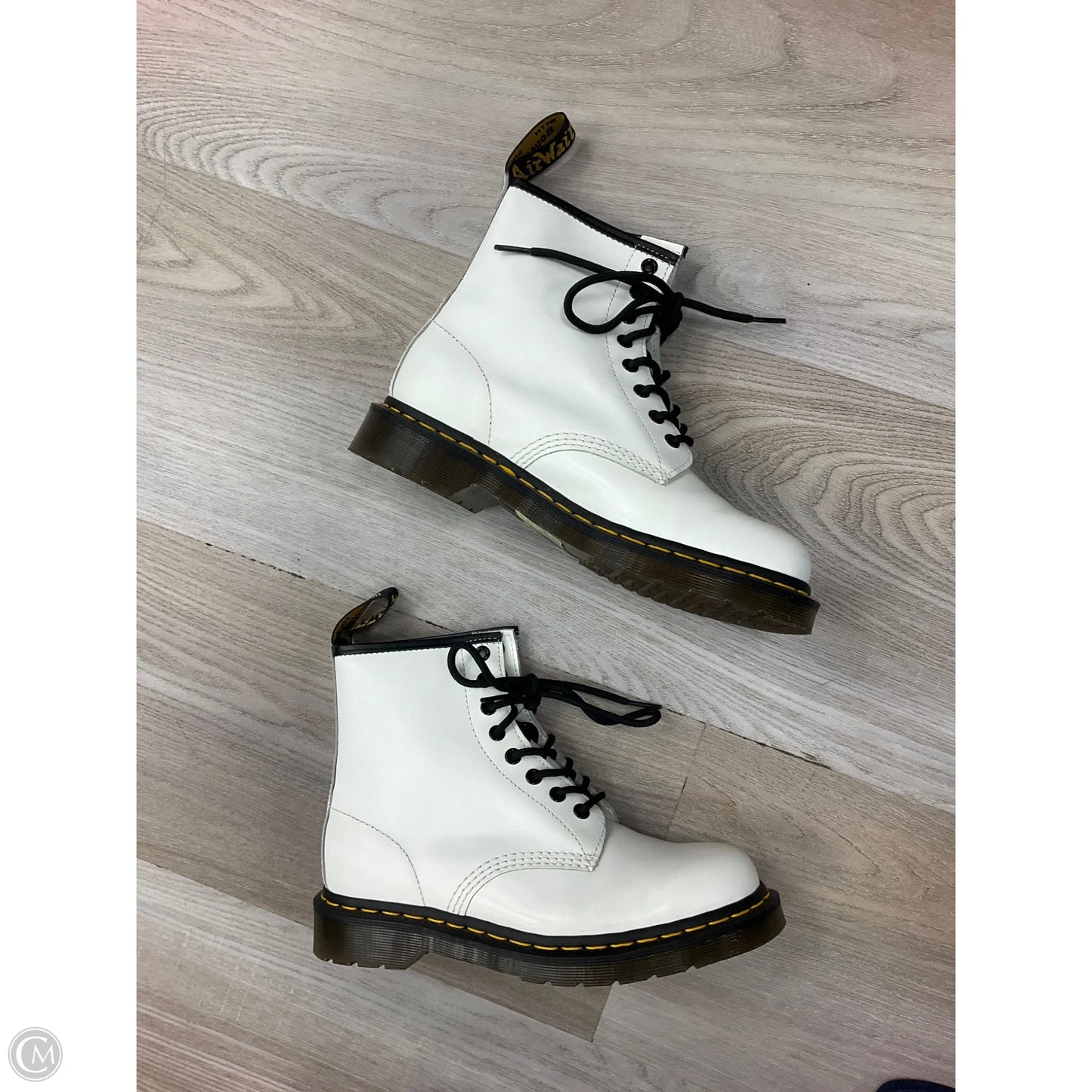 Boots Combat By Dr Martens In White, Size: 8