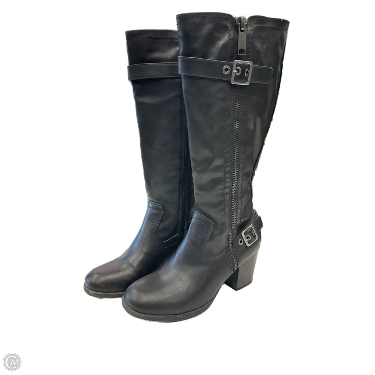 Boots Knee Heels By White Mountain In Black, Size: 9