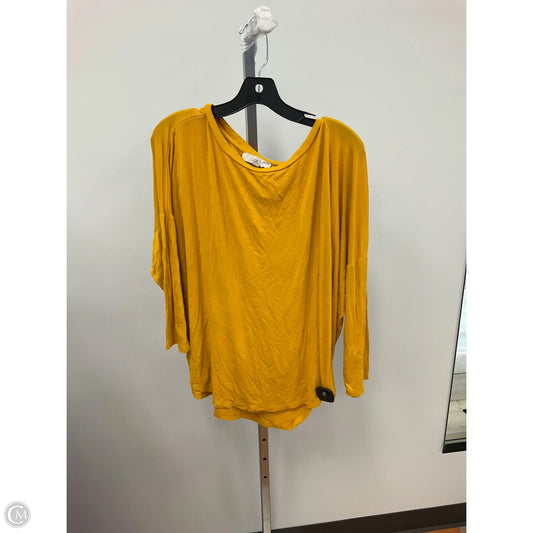 Top Long Sleeve By Loft In Gold, Size: Xxl