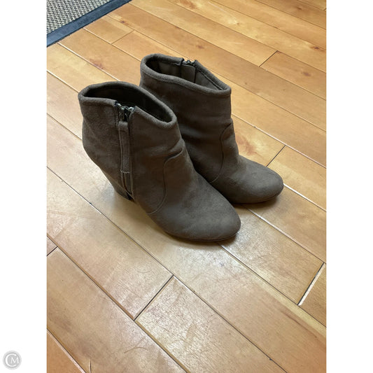 Boots Ankle Heels By Clothes Mentor In Brown, Size: 8