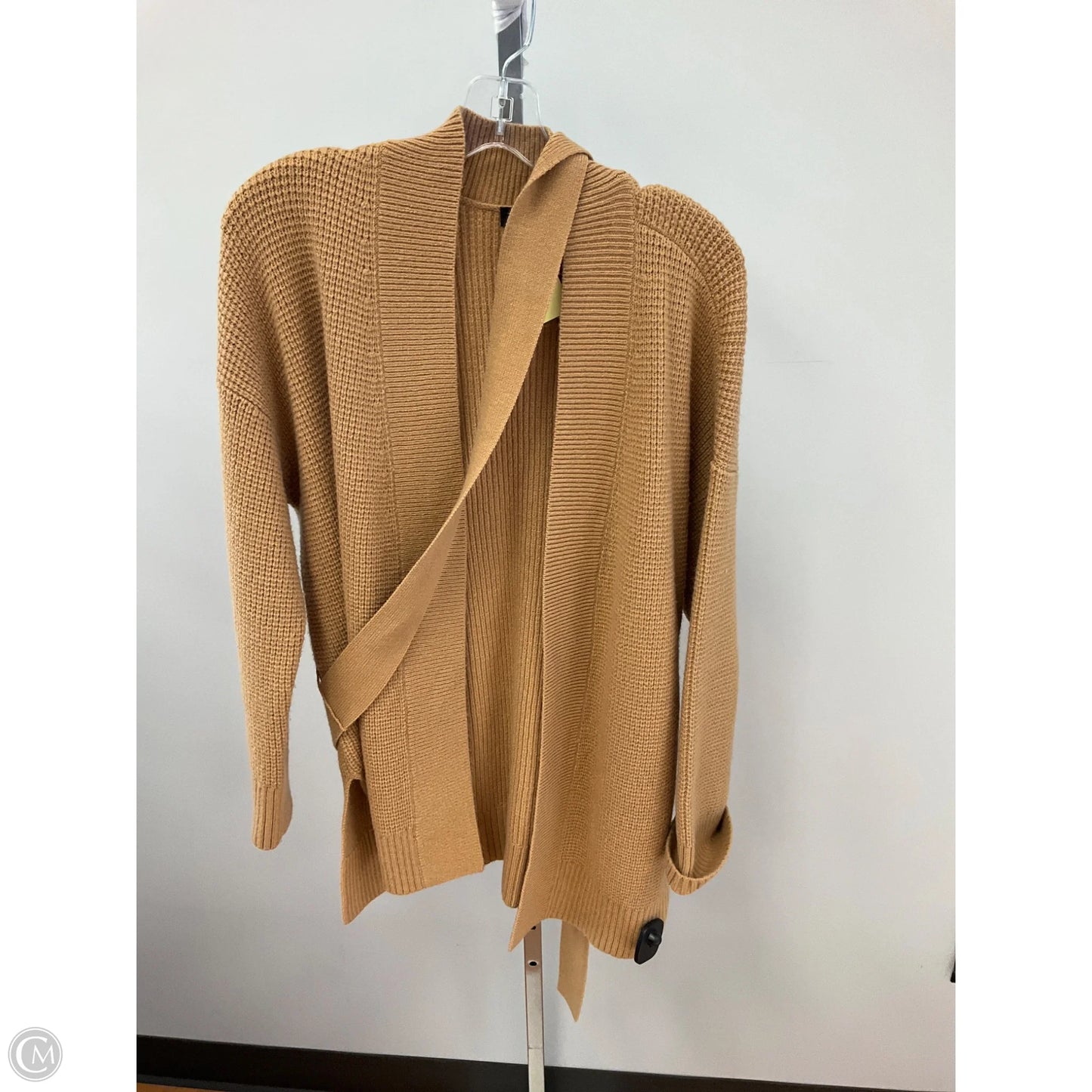 Sweater Cardigan By Ann Taylor In Tan, Size: M