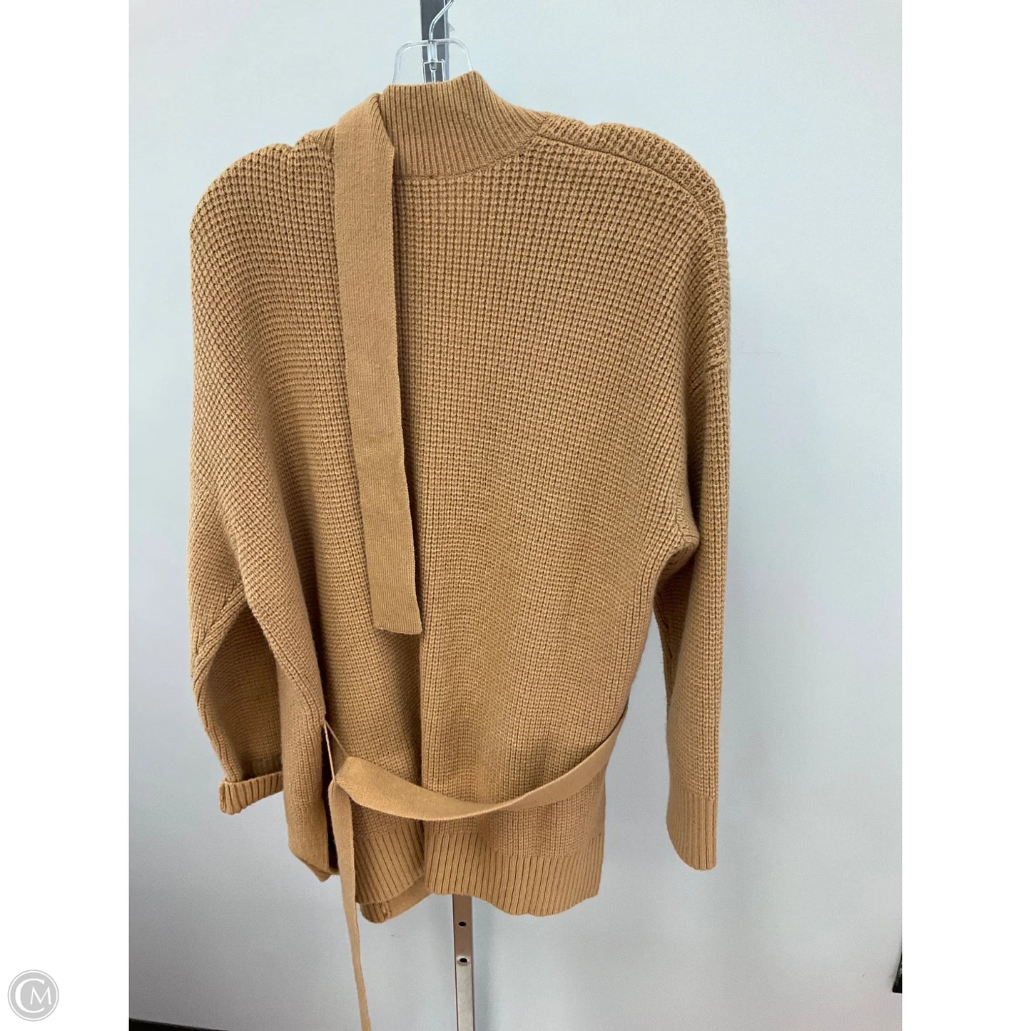 Sweater Cardigan By Ann Taylor In Tan, Size: M