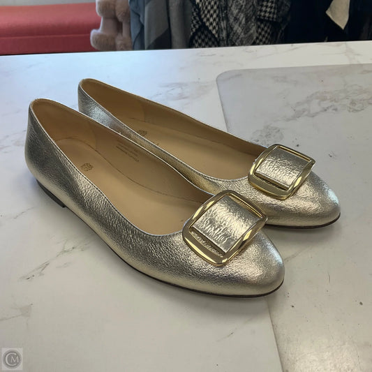 Shoes Flats By Bruno Magli Shoes In Gold, Size: 9.5