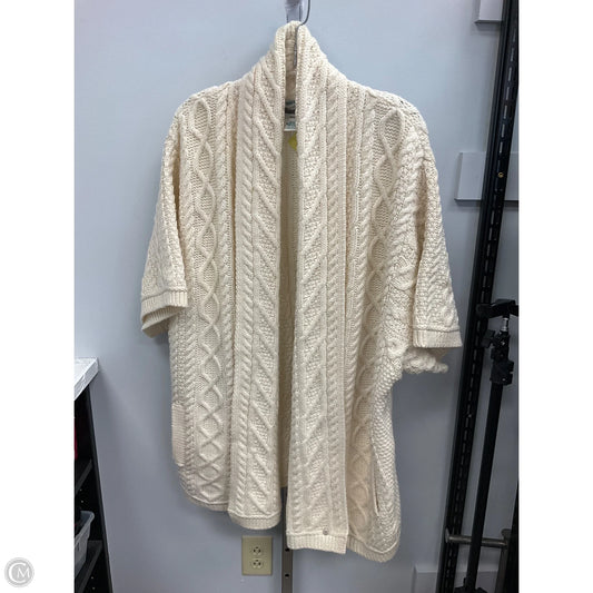 Sweater Short Sleeve By Arancrafts In Cream, Size: Xxl