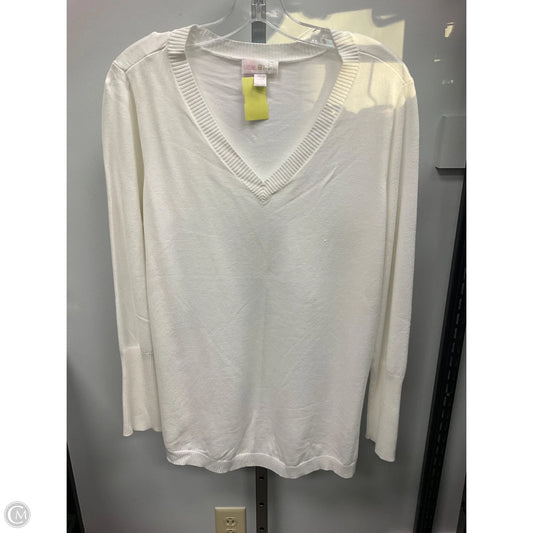 Sweater By Belle By Kim Gravel In White, Size: L