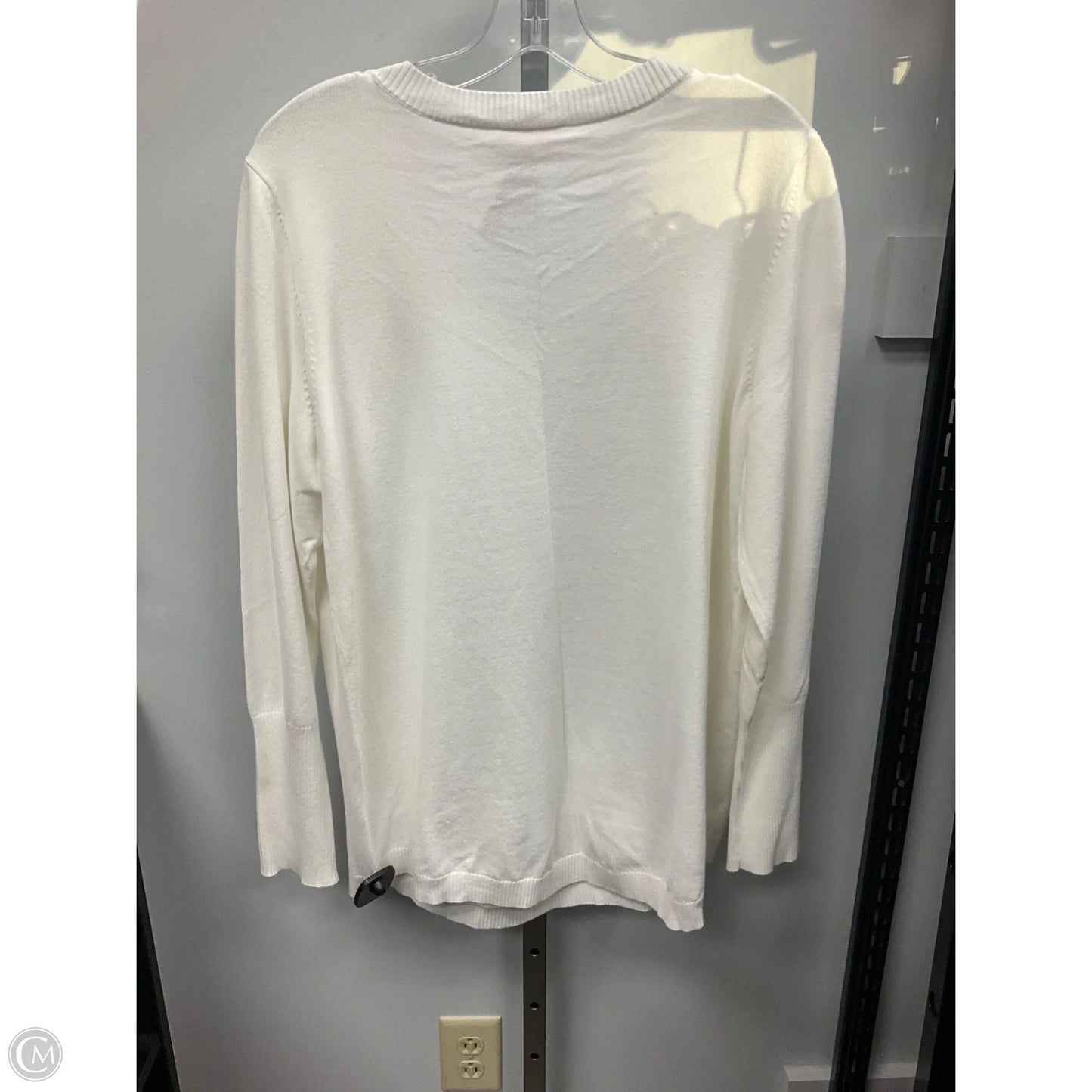 Sweater By Belle By Kim Gravel In White, Size: L