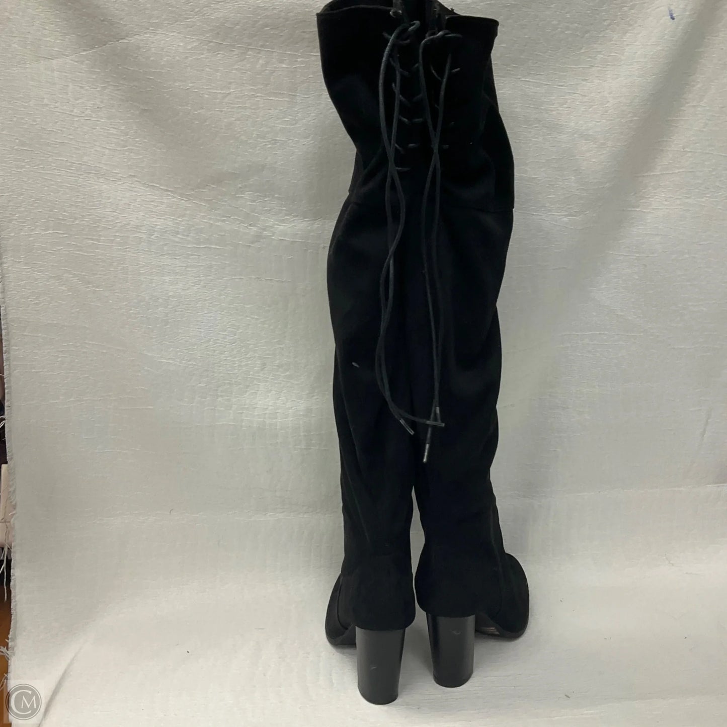 Boots Over-the-knee Heels By Qupid In Black, Size: 10
