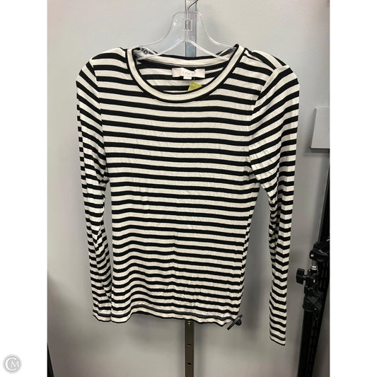 Top Long Sleeve By Loft In Striped Pattern, Size: S