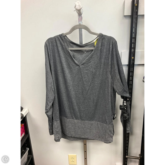 Top Long Sleeve By Cuddl Duds In Grey, Size: 2x
