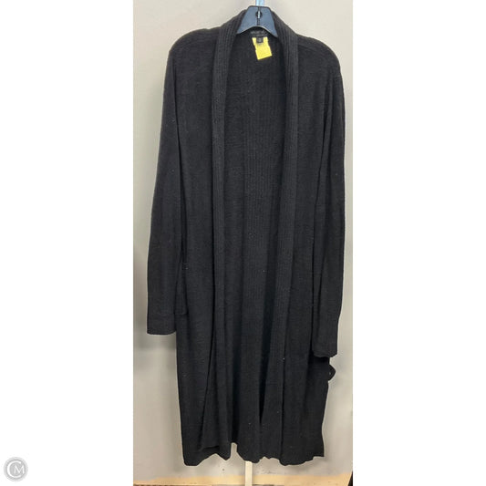 Sweater Cardigan By Barefoot Dreams In Black, Size: 2x