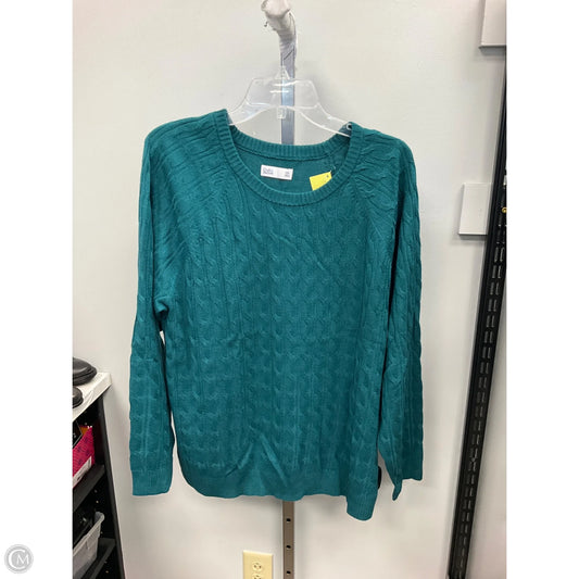 Sweater By Croft And Barrow In Teal, Size: Xxl