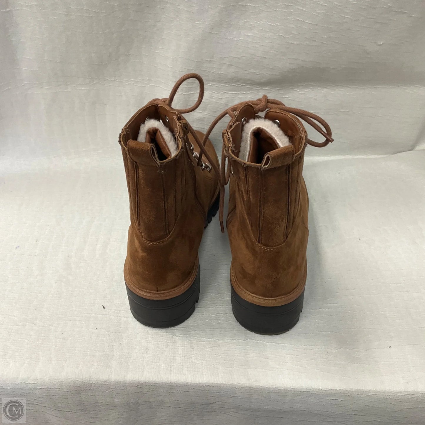 Boots Ankle Heels By Nine West In Brown, Size: 9