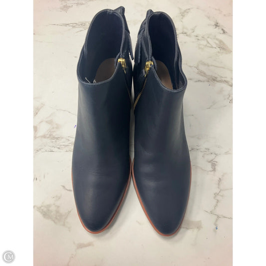 Boots Ankle Heels By Talbots In Navy, Size: 8.5