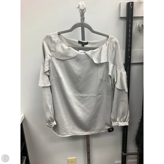 Top Long Sleeve By Banana Republic In Silver, Size: S