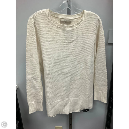 Sweater By Loft In Cream, Size: M
