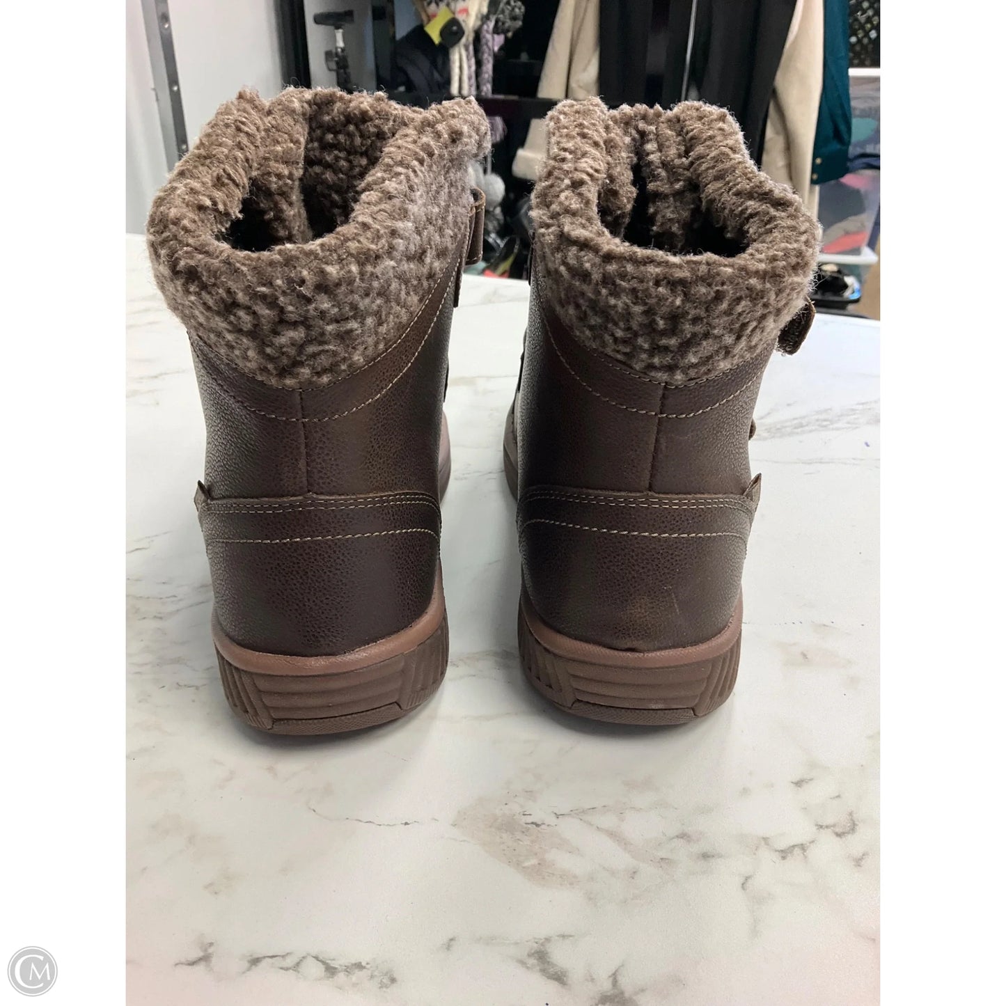 Boots Snow By Clothes Mentor In Brown, Size: 8