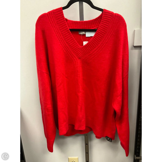 Sweater By J. Crew In Red, Size: 2x
