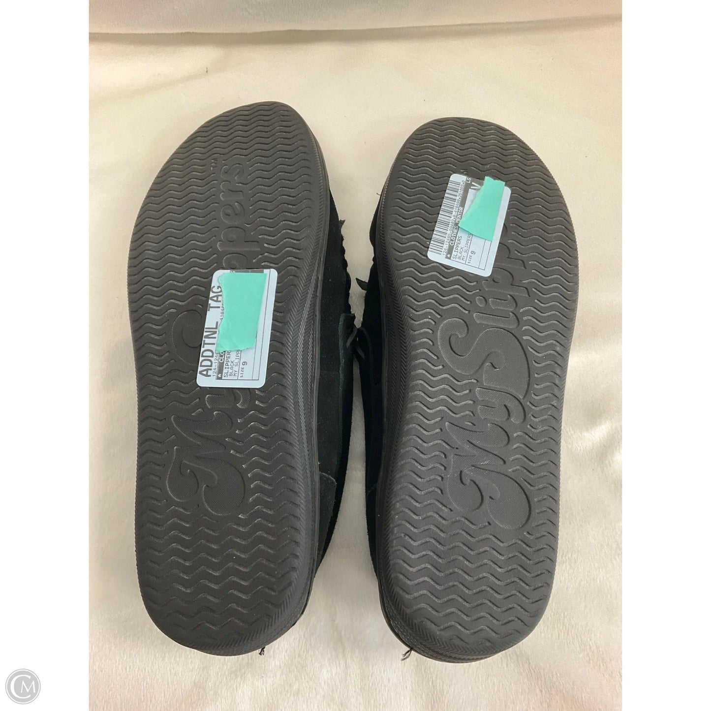Slippers By Clothes Mentor In Black, Size: 9