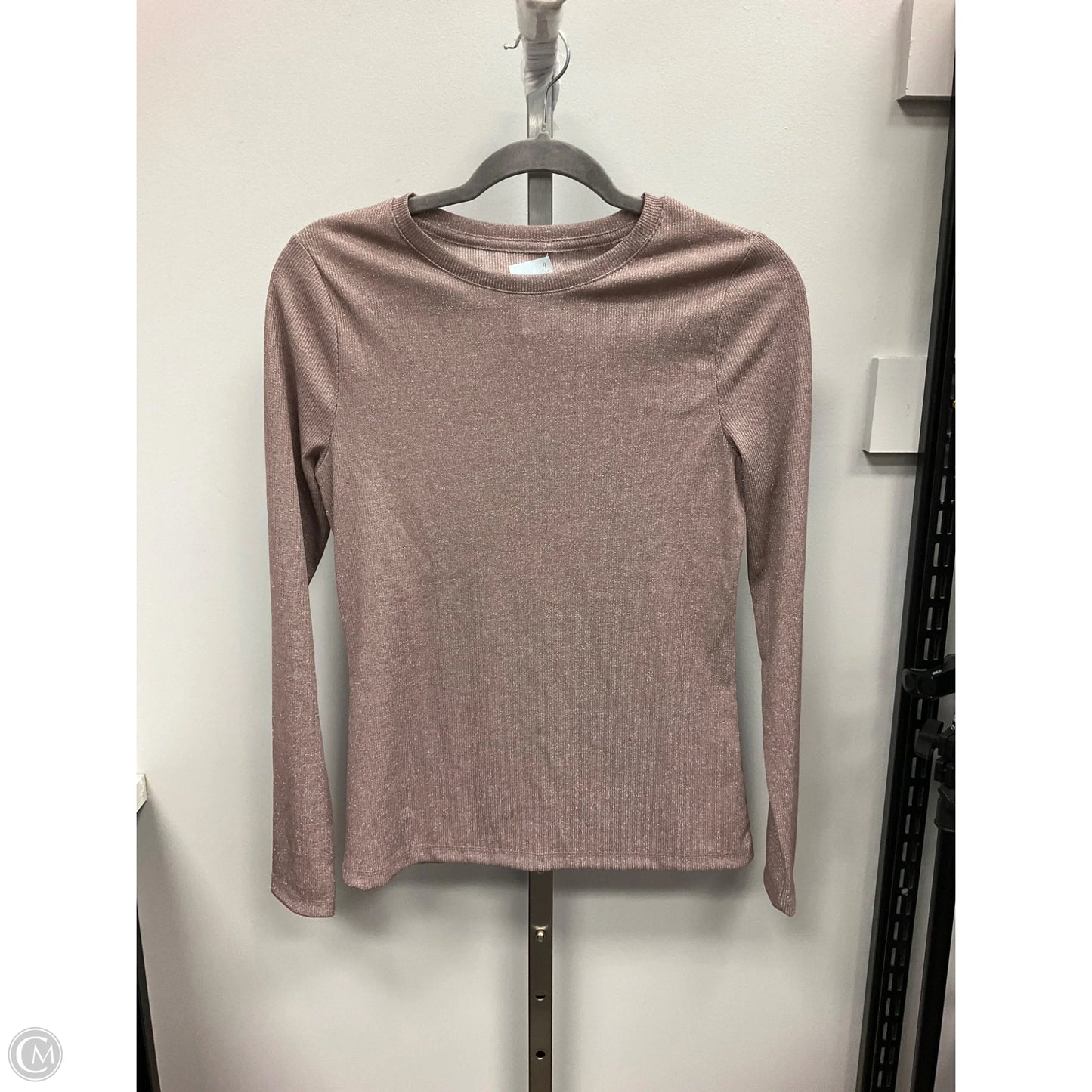 Top Long Sleeve By A New Day In Taupe, Size: M