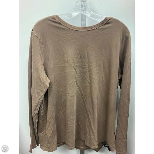 Top Long Sleeve Basic By Old Navy In Brown, Size: Xl