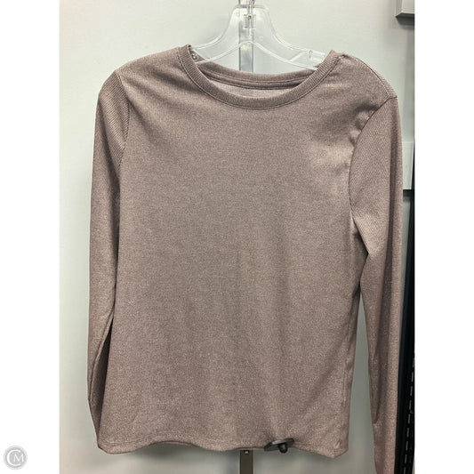 Top Long Sleeve By A New Day In Taupe, Size: L
