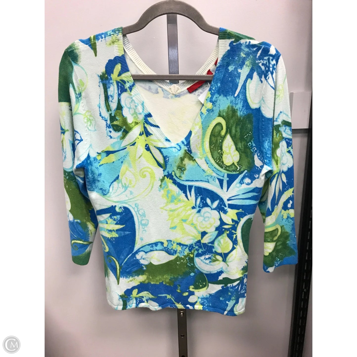 Sweater By Red In Blue & Green, Size: L