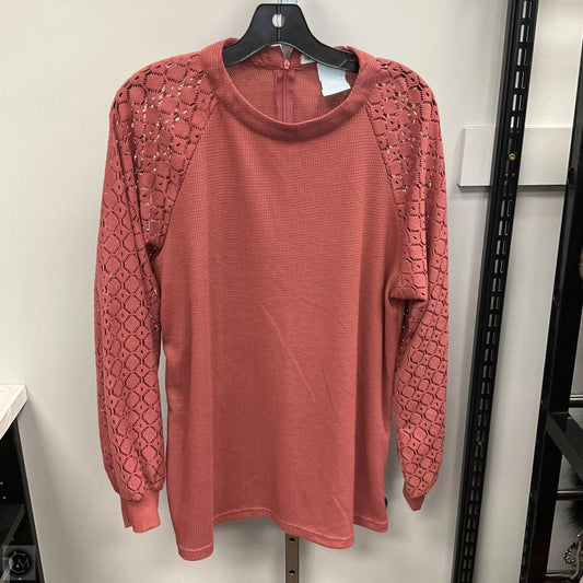 Top Long Sleeve By Miholl In Pink, Size: Xl