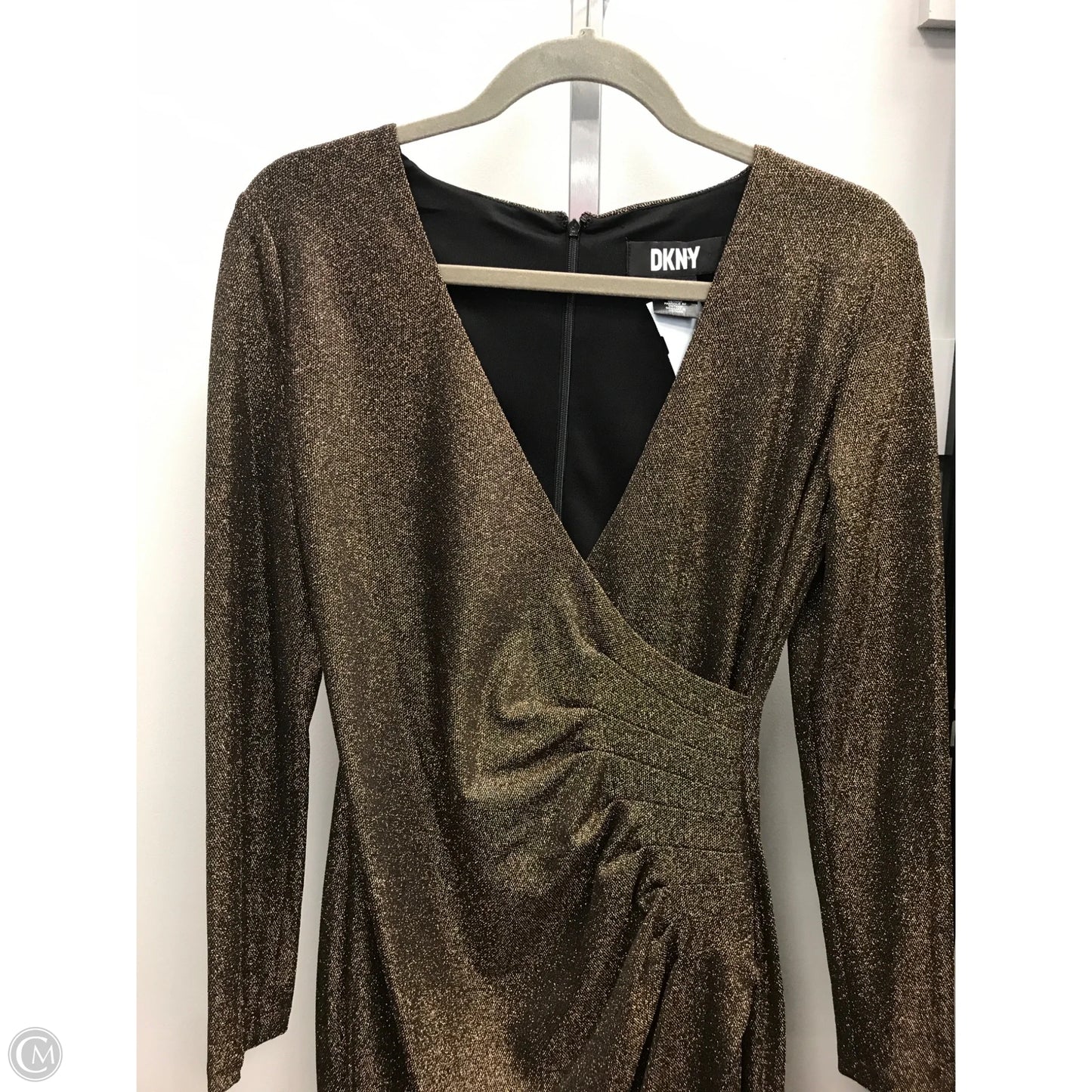 Dress Party Short By Dkny In Gold, Size: 4