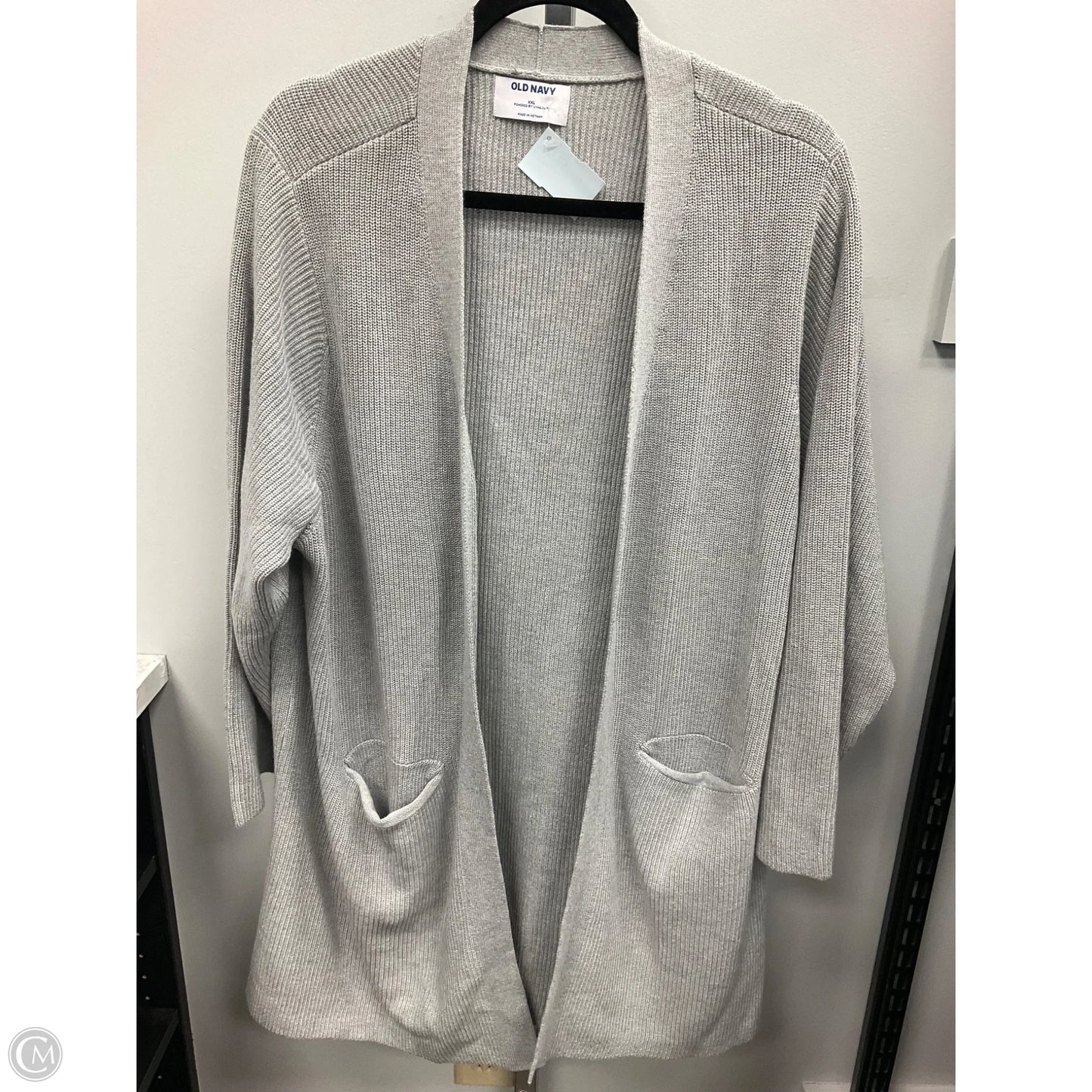 Sweater Cardigan By Old Navy In Grey, Size: Xxl