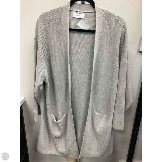 Sweater Cardigan By Old Navy In Grey, Size: Xxl