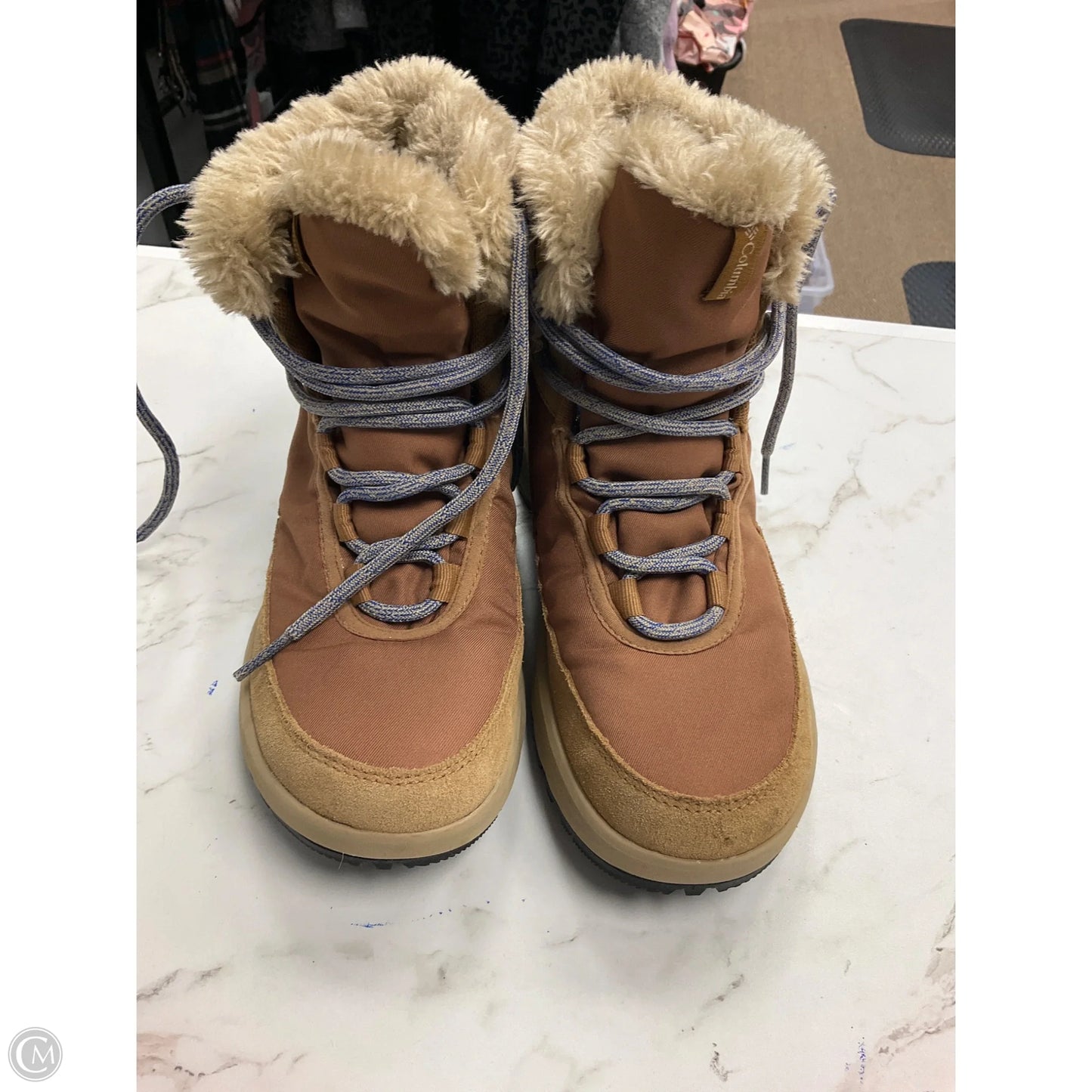 Boots Snow By Columbia In Tan, Size: 7