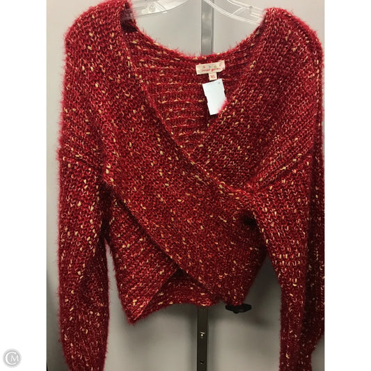 Sweater By Clothes Mentor In Red, Size: M