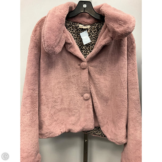 Jacket Faux Fur & Sherpa By Ee Some In Mauve, Size: L