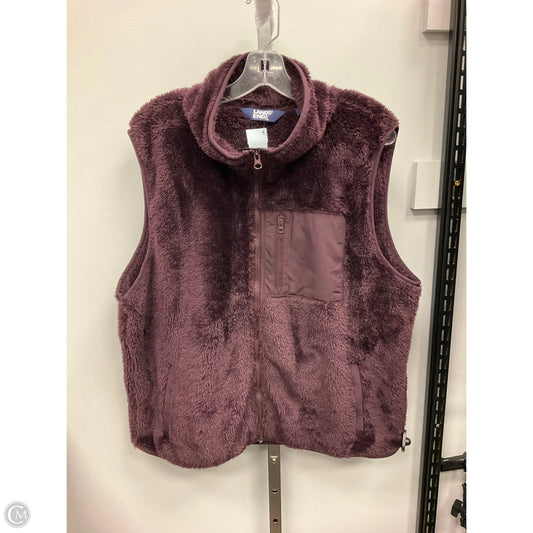 Vest Faux Fur & Sherpa By Lands End In Purple, Size: Xl
