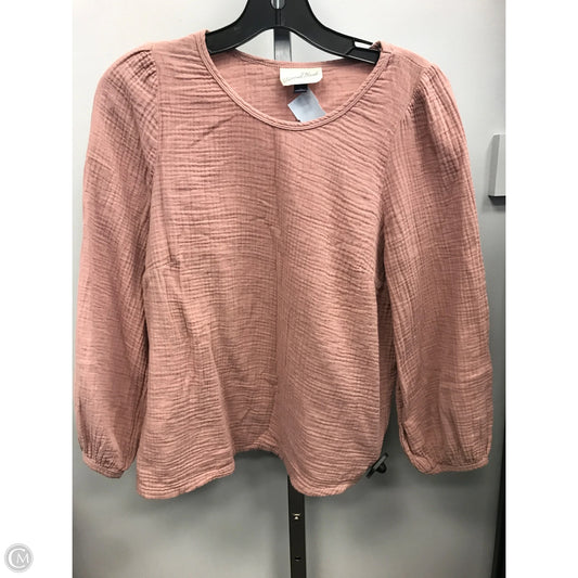 Top Long Sleeve By Universal Thread In Pink, Size: S